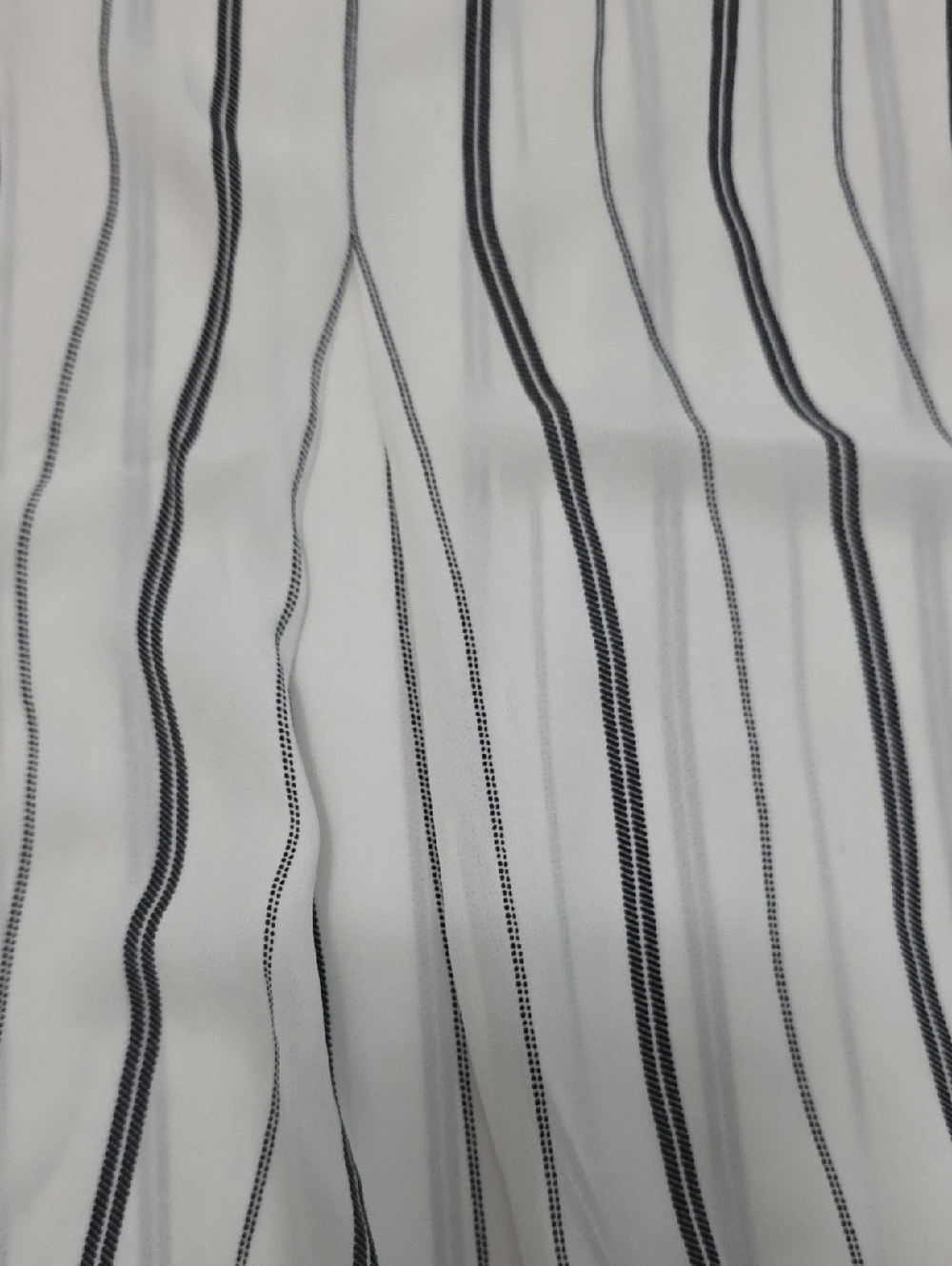 White V-Neck Striped Blouse - Picture 2 of 6